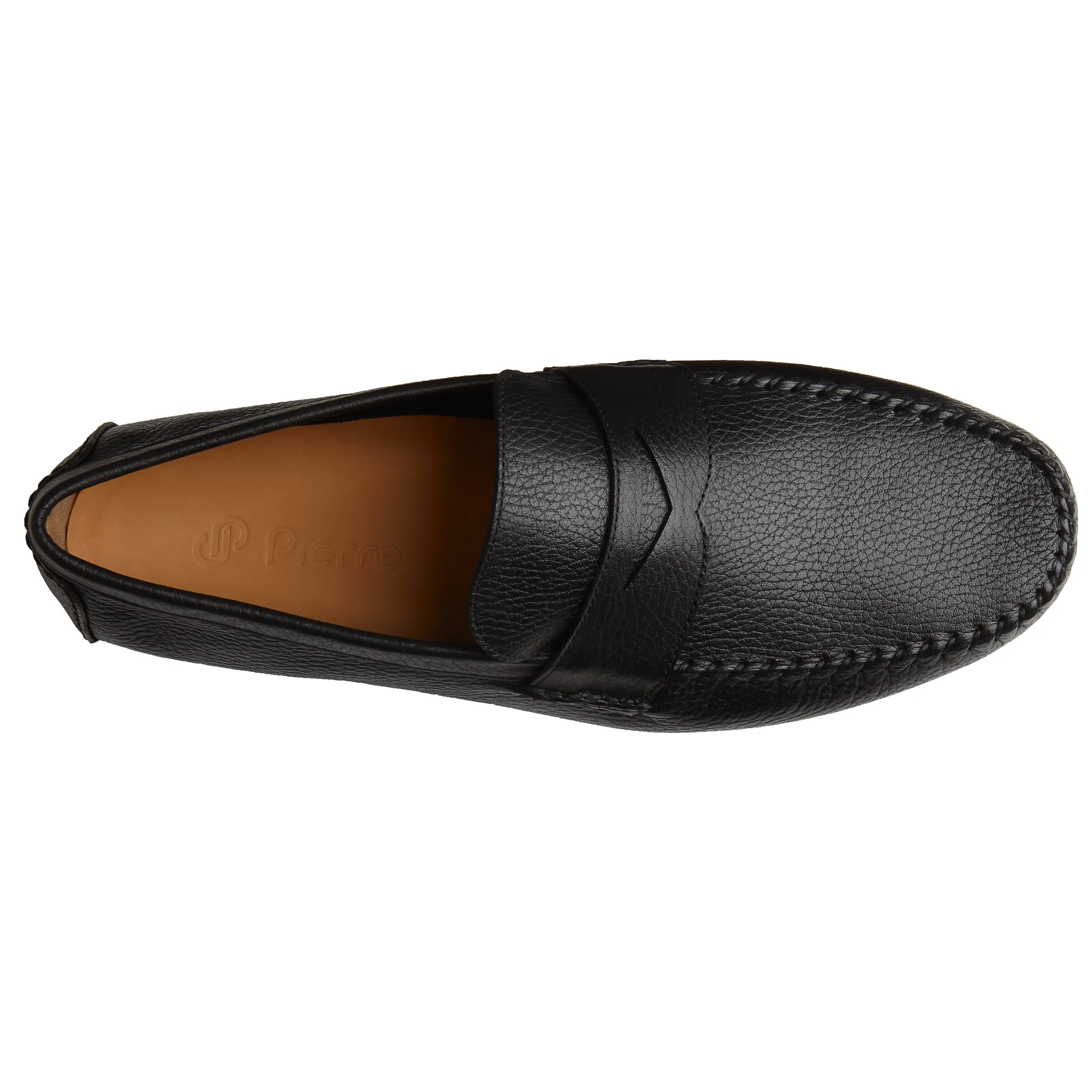 Men's Black Casual Leather Moccasin Shoes