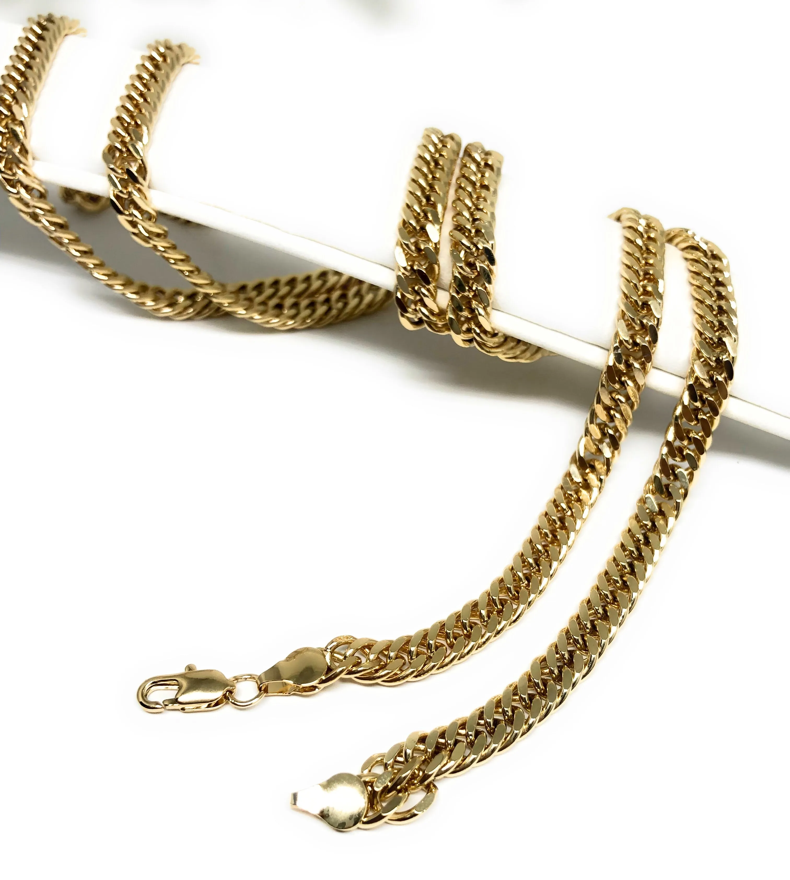 Men's Large Hip Hop 30 Inch Cuban Link Chain Gold Plated 6mm Width