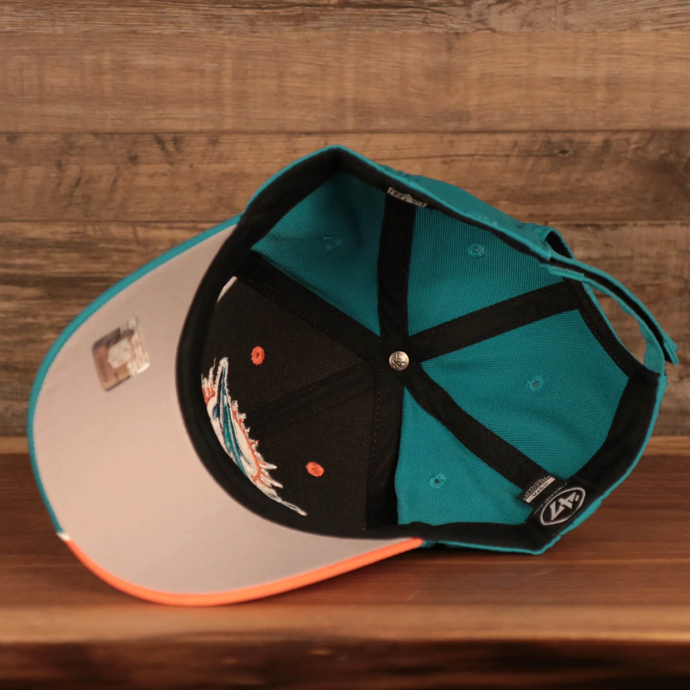 Miami Dolphins Orange and Teal Adjustable Dad Hat