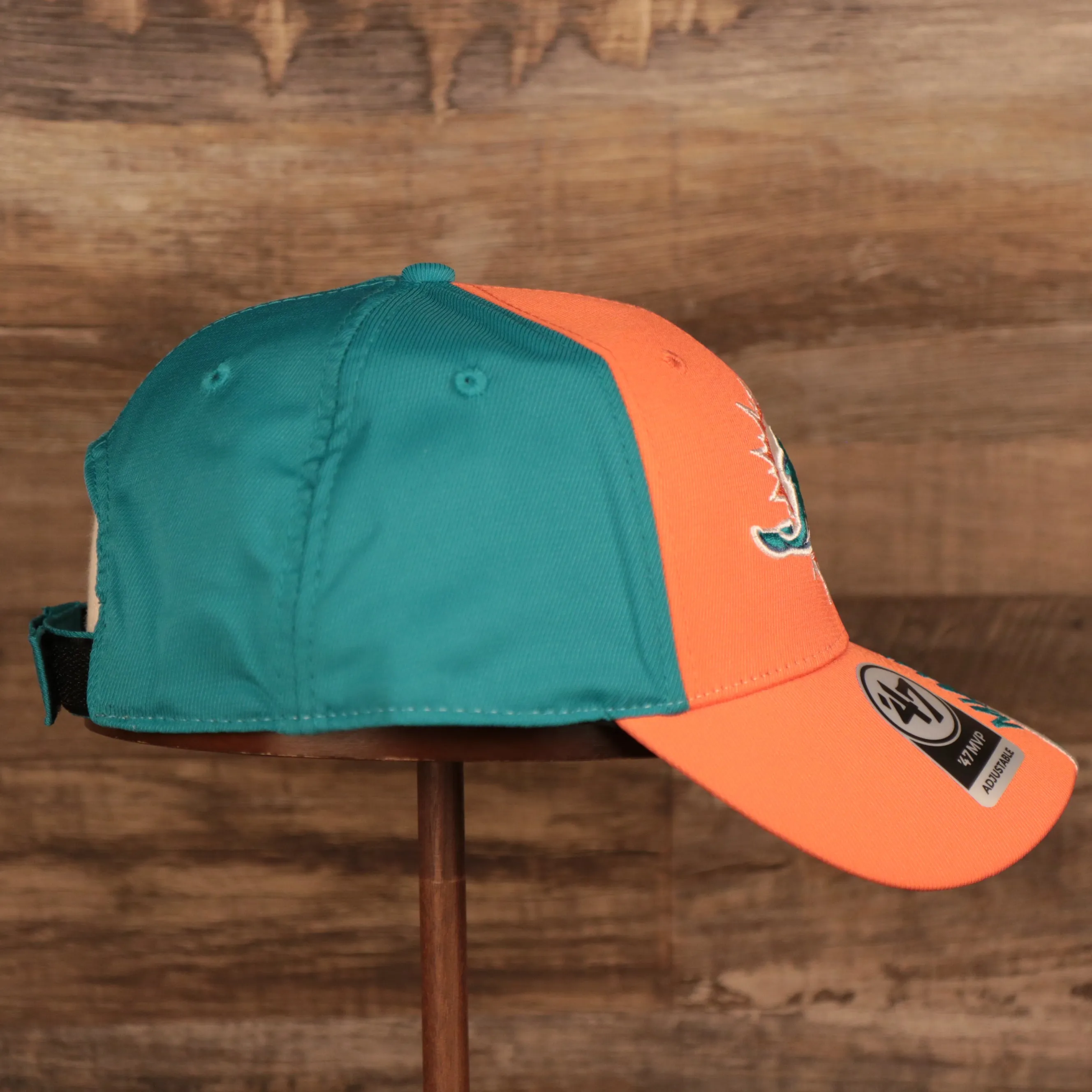 Miami Dolphins Orange and Teal Adjustable Dad Hat