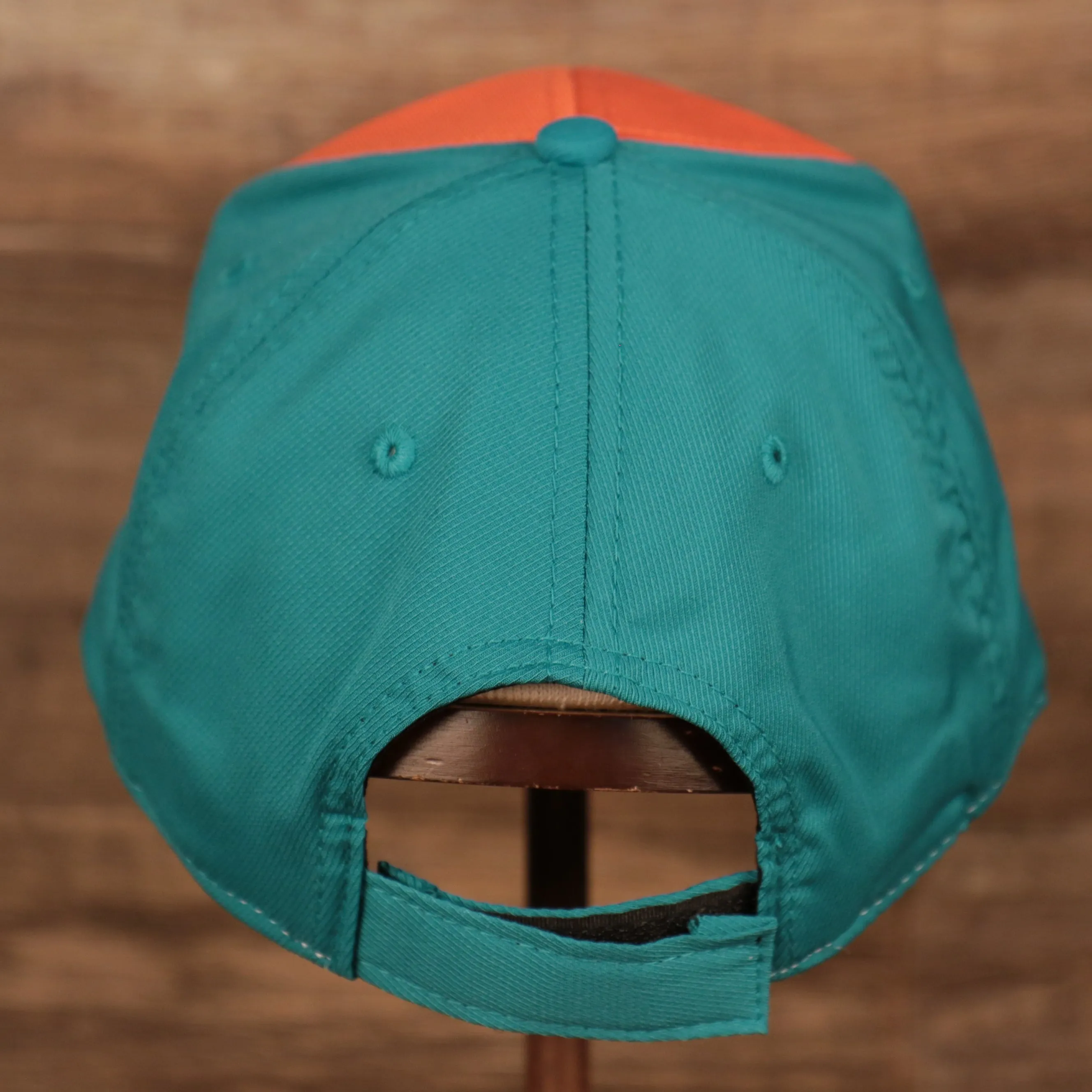 Miami Dolphins Orange and Teal Adjustable Dad Hat