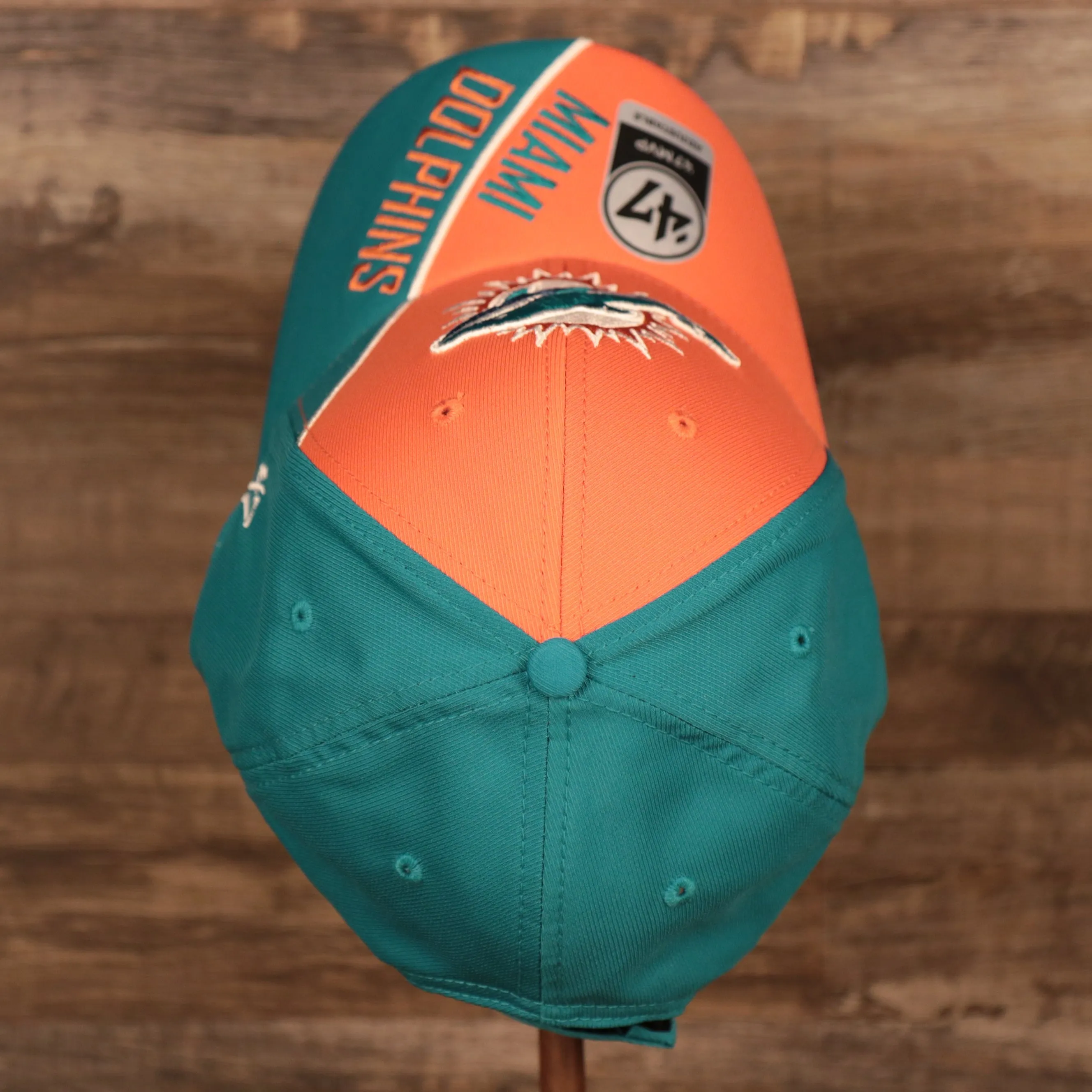 Miami Dolphins Orange and Teal Adjustable Dad Hat