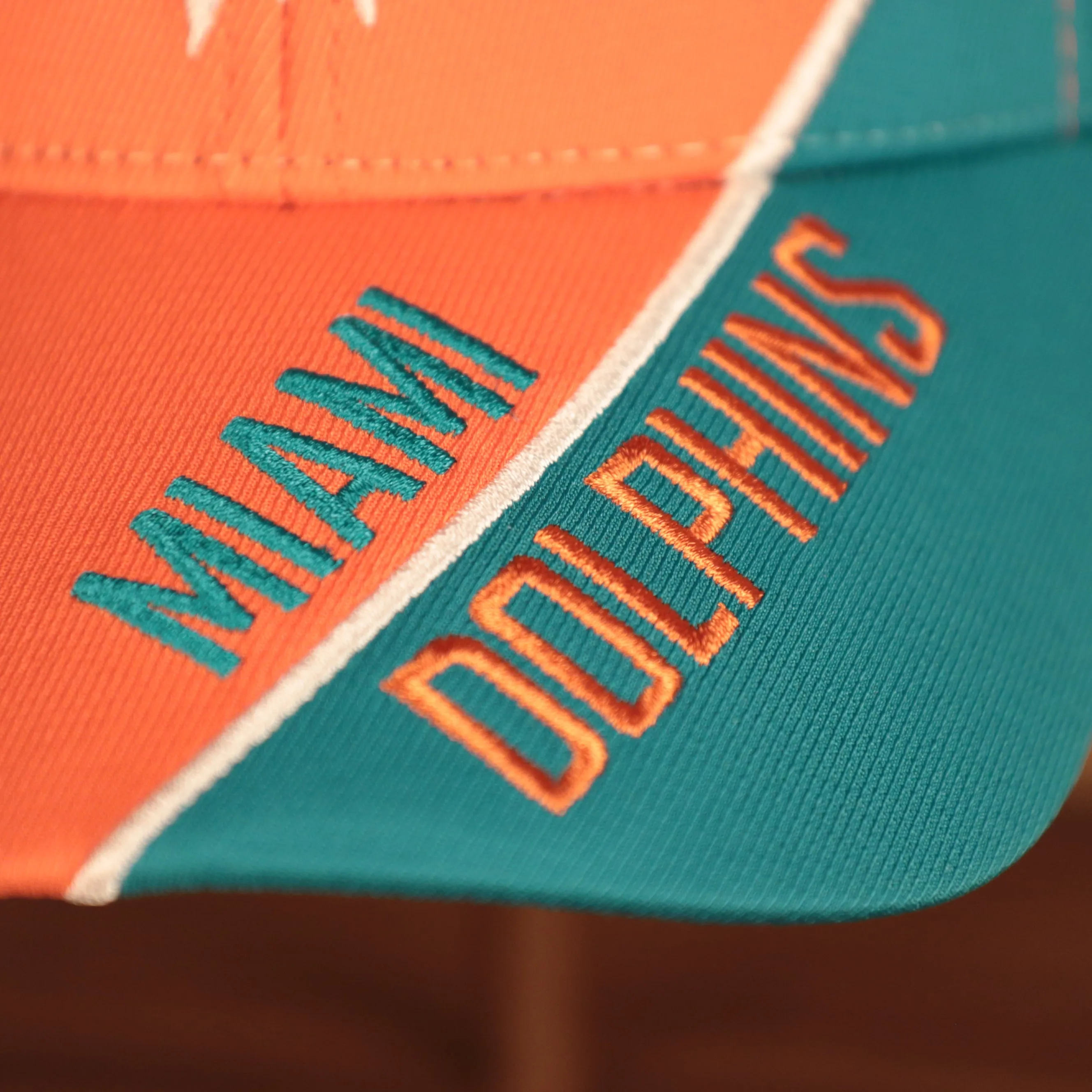 Miami Dolphins Orange and Teal Adjustable Dad Hat