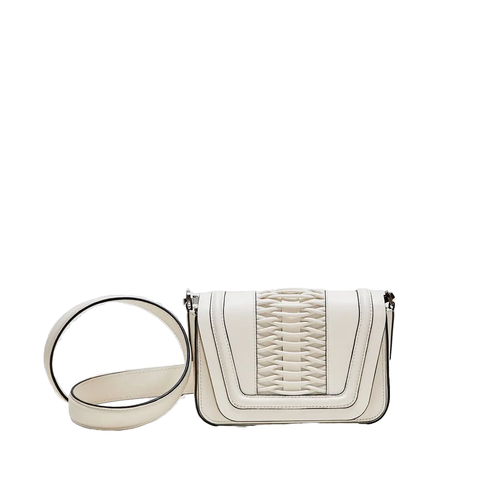 Mini Eugenia braided off white crossbody