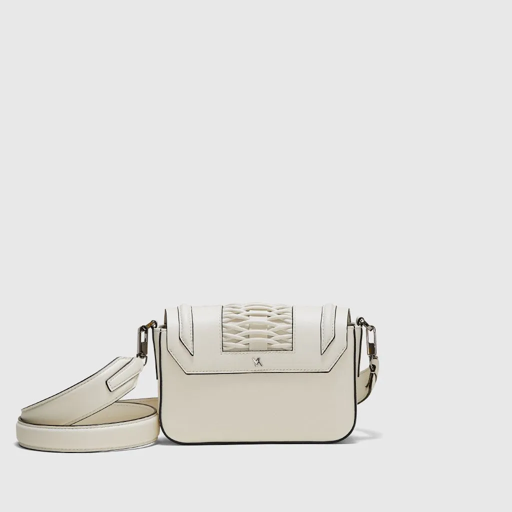 Mini Eugenia braided off white crossbody