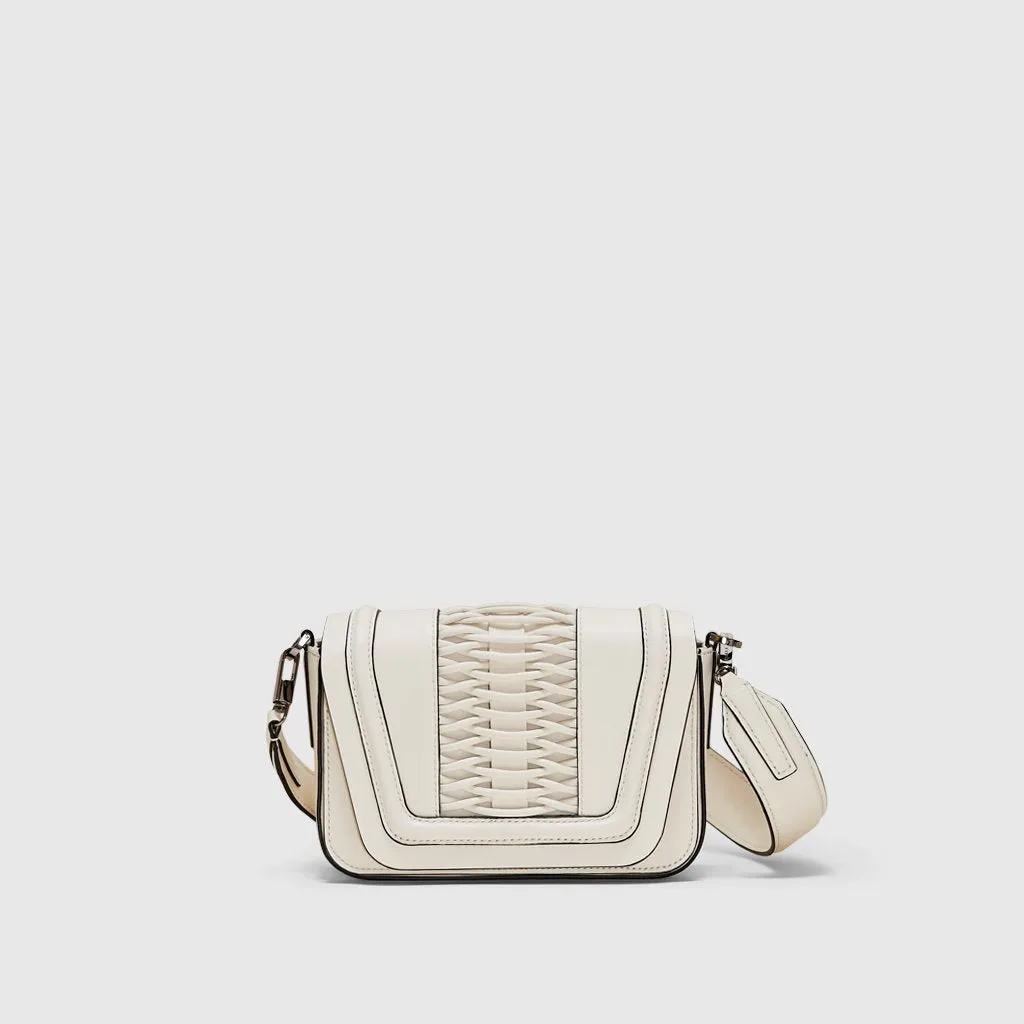 Mini Eugenia braided off white crossbody