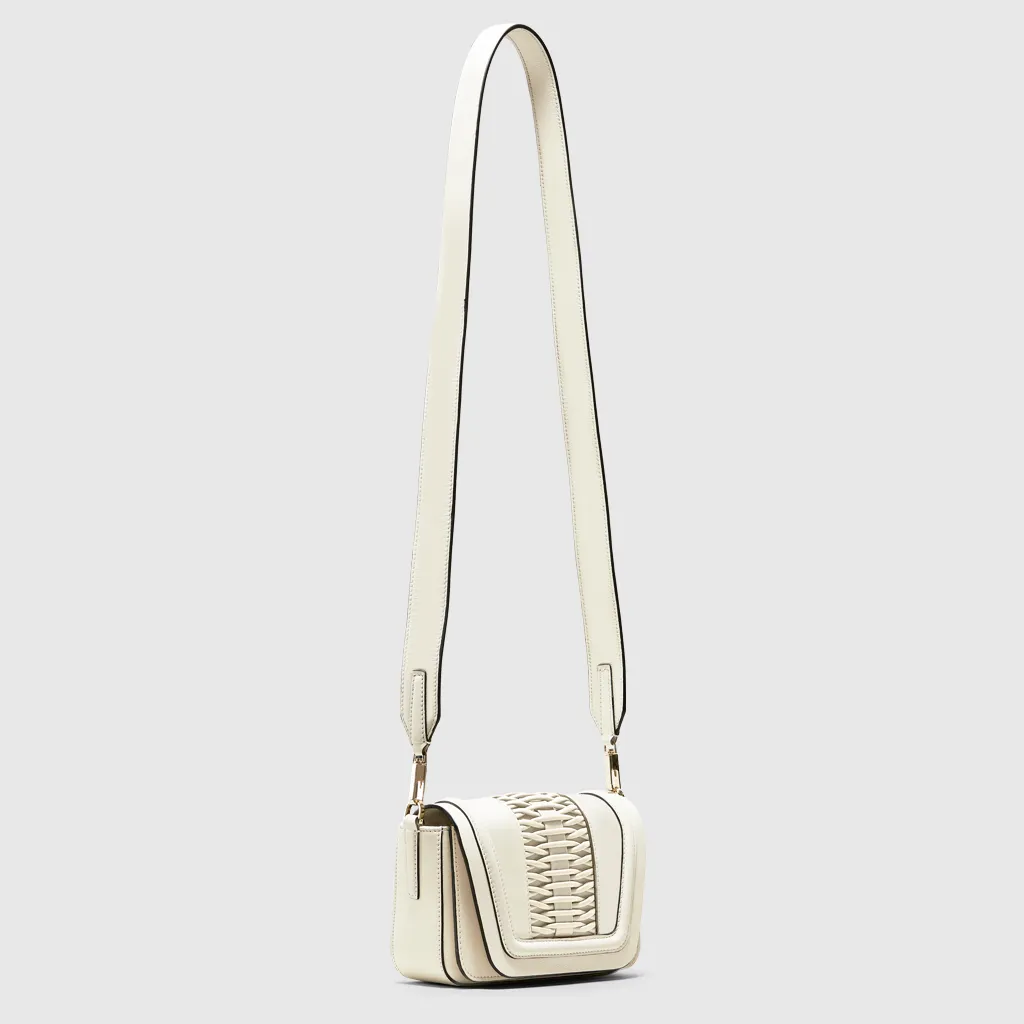 Mini Eugenia braided off white crossbody