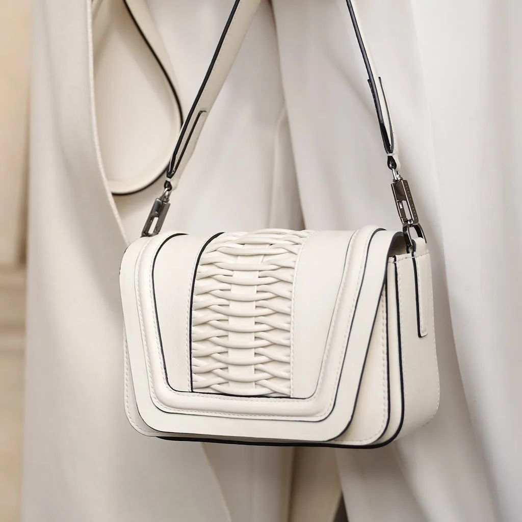 Mini Eugenia braided off white crossbody