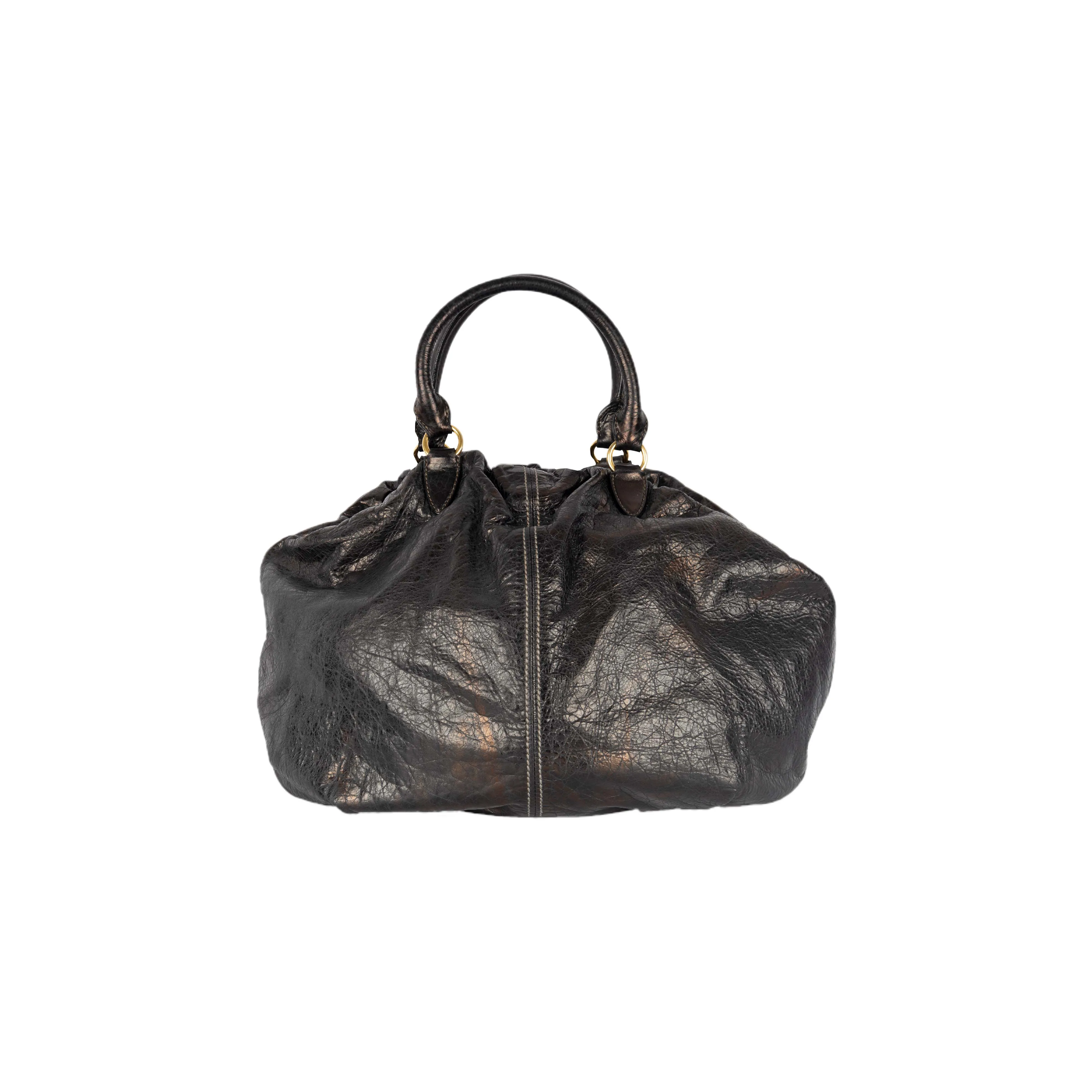 Miu Miu Metallic Leather Hobo - '00s