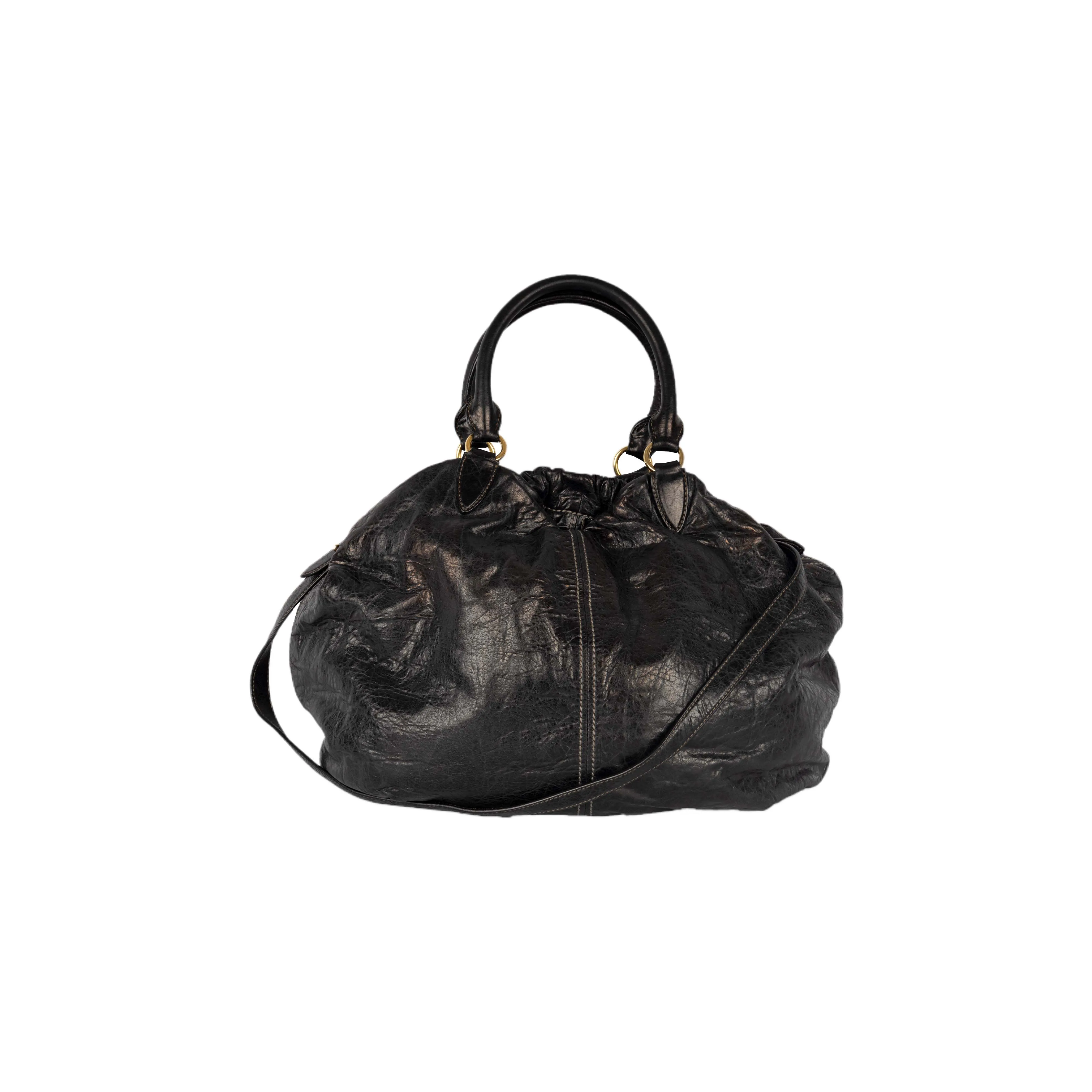 Miu Miu Metallic Leather Hobo - '00s