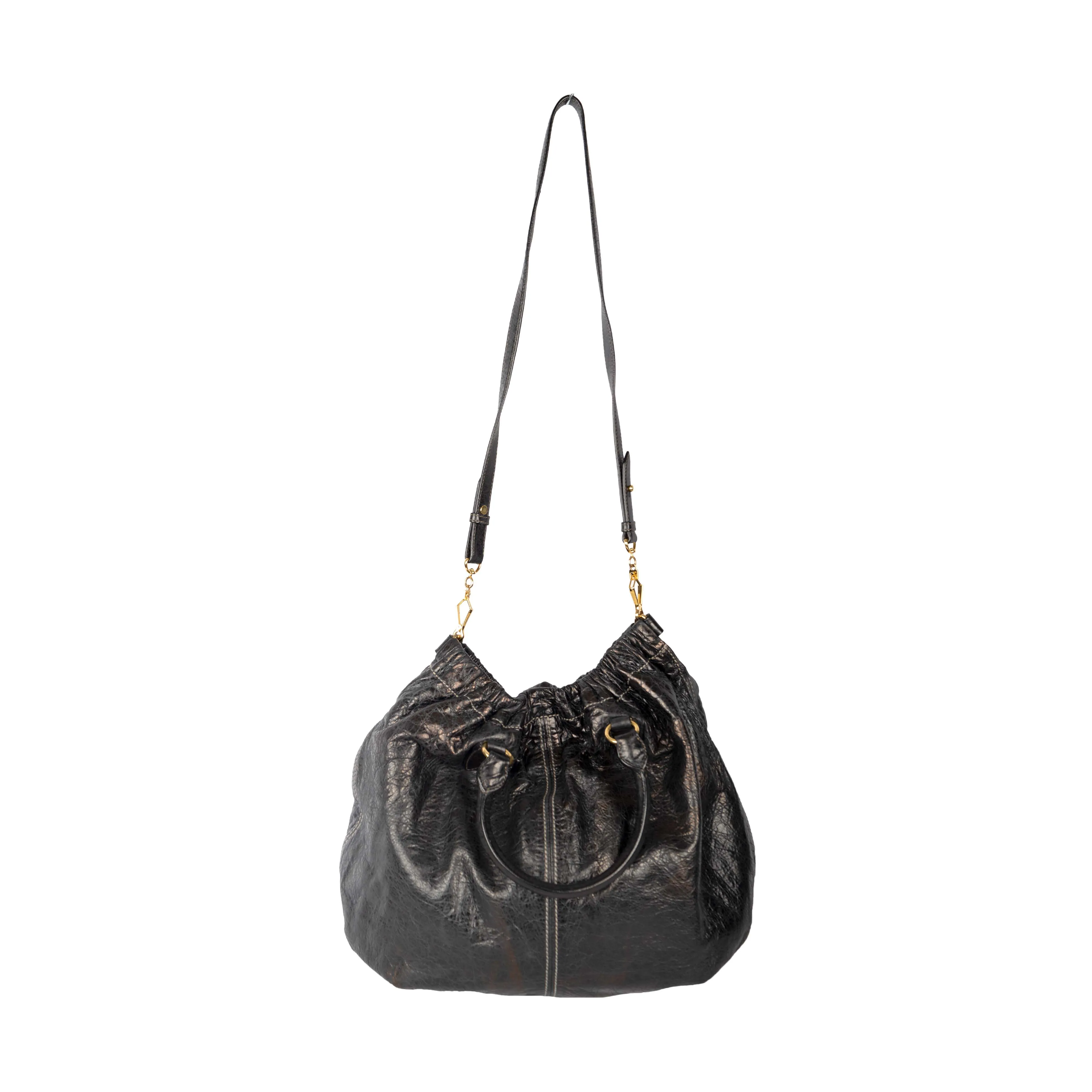 Miu Miu Metallic Leather Hobo - '00s