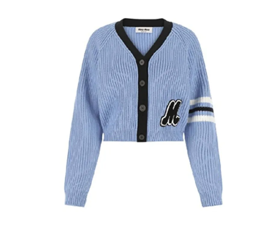 MiuMiu  |Casual Style Street Style Logo Cardigans