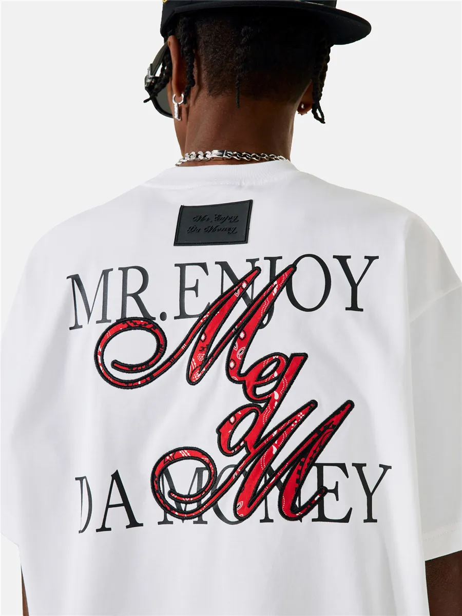 MR. ENJOY DA MONEY  |Crew Neck Paisley Unisex Cotton Short Sleeves