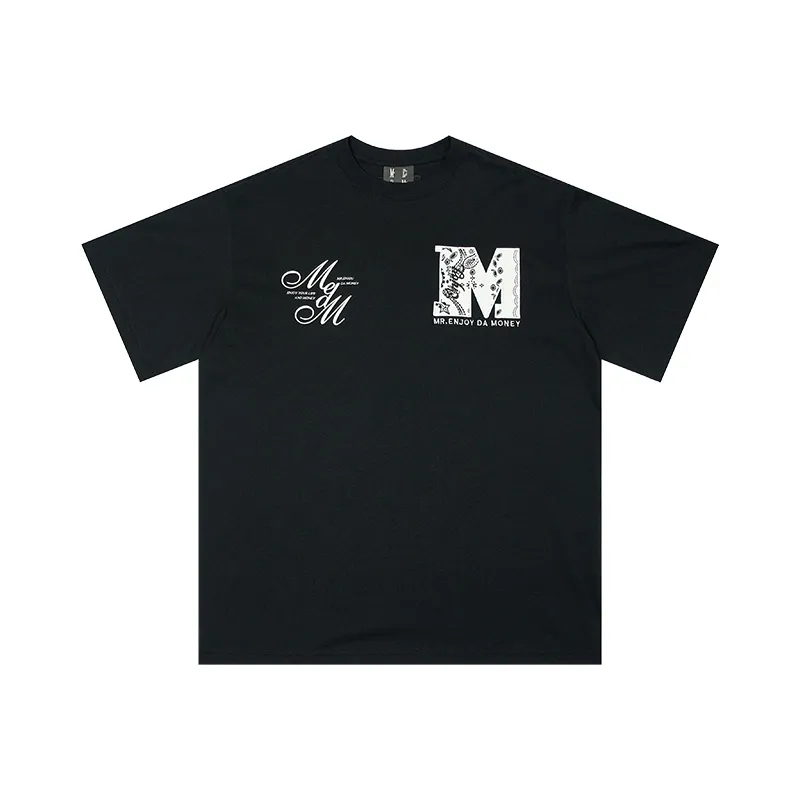 MR. ENJOY DA MONEY  |Crew Neck Paisley Unisex Cotton Short Sleeves