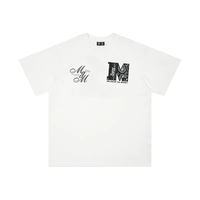 MR. ENJOY DA MONEY  |Crew Neck Paisley Unisex Cotton Short Sleeves