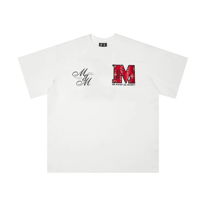 MR. ENJOY DA MONEY  |Crew Neck Paisley Unisex Cotton Short Sleeves