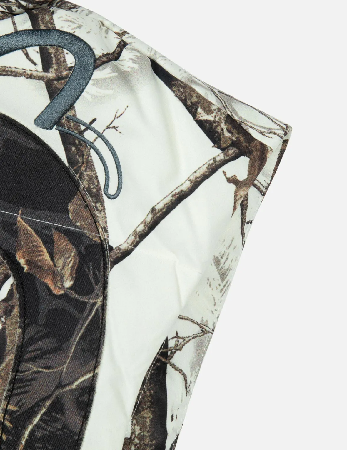 Multi Logos Tree Camo Oversized Down Vest