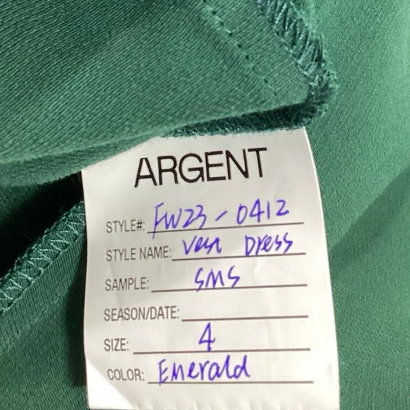 NEW Argent Vest Emerald Green Sleeveless Button Down Tie Belt Midi Maxi Dress 4