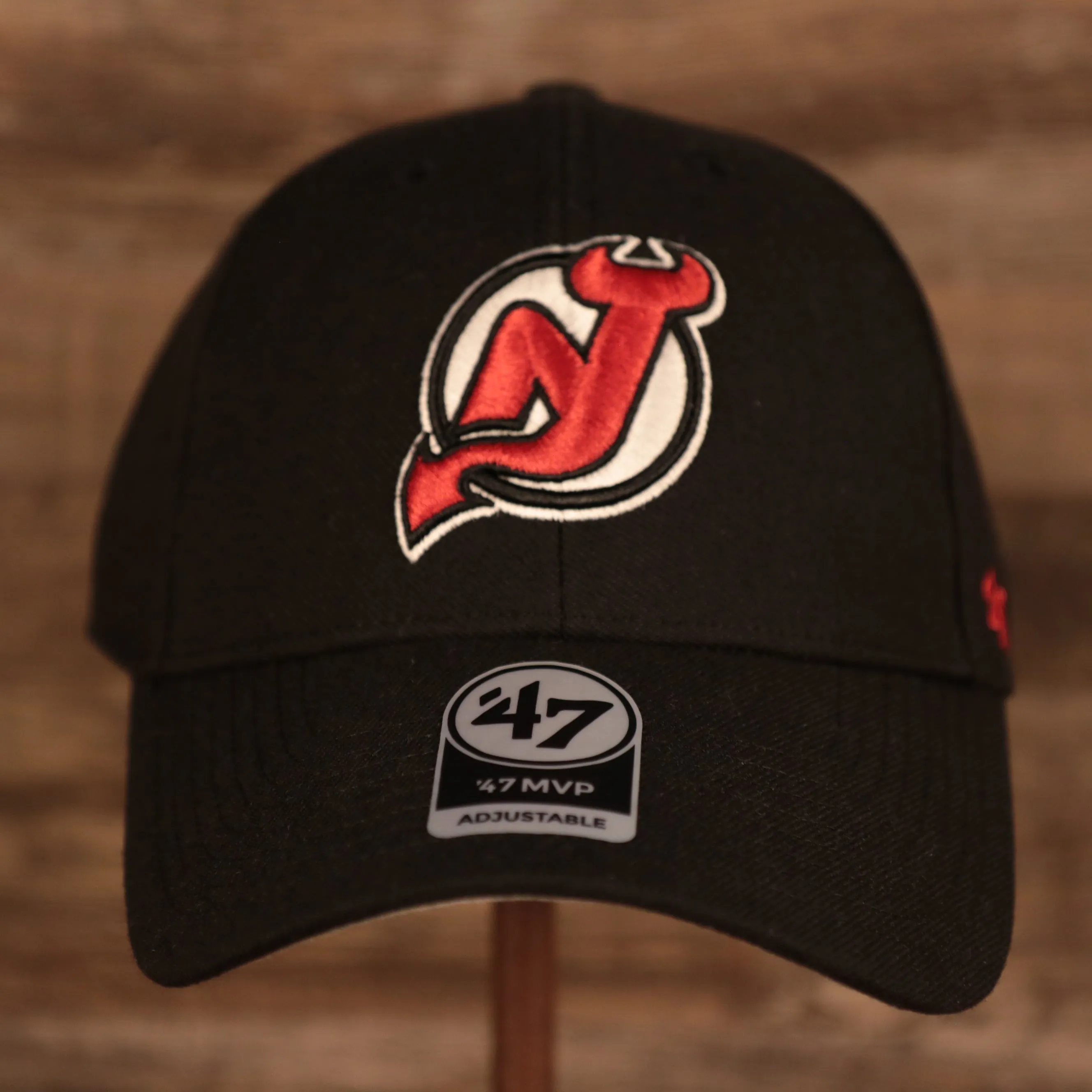 New Jersey Devils Black Grey Under Brim Adjustable Dad Hat