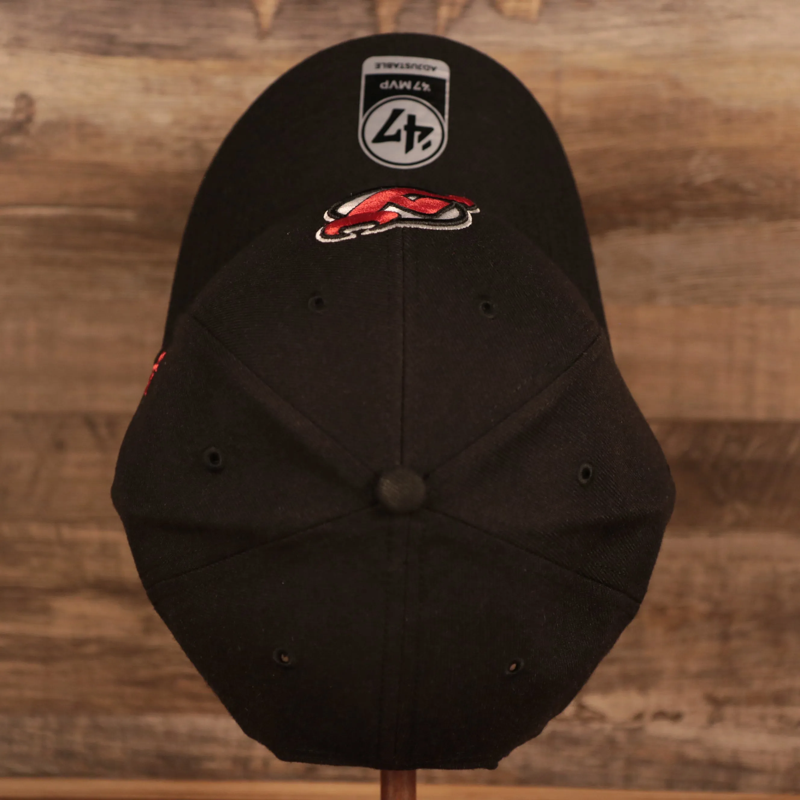 New Jersey Devils Black Grey Under Brim Adjustable Dad Hat