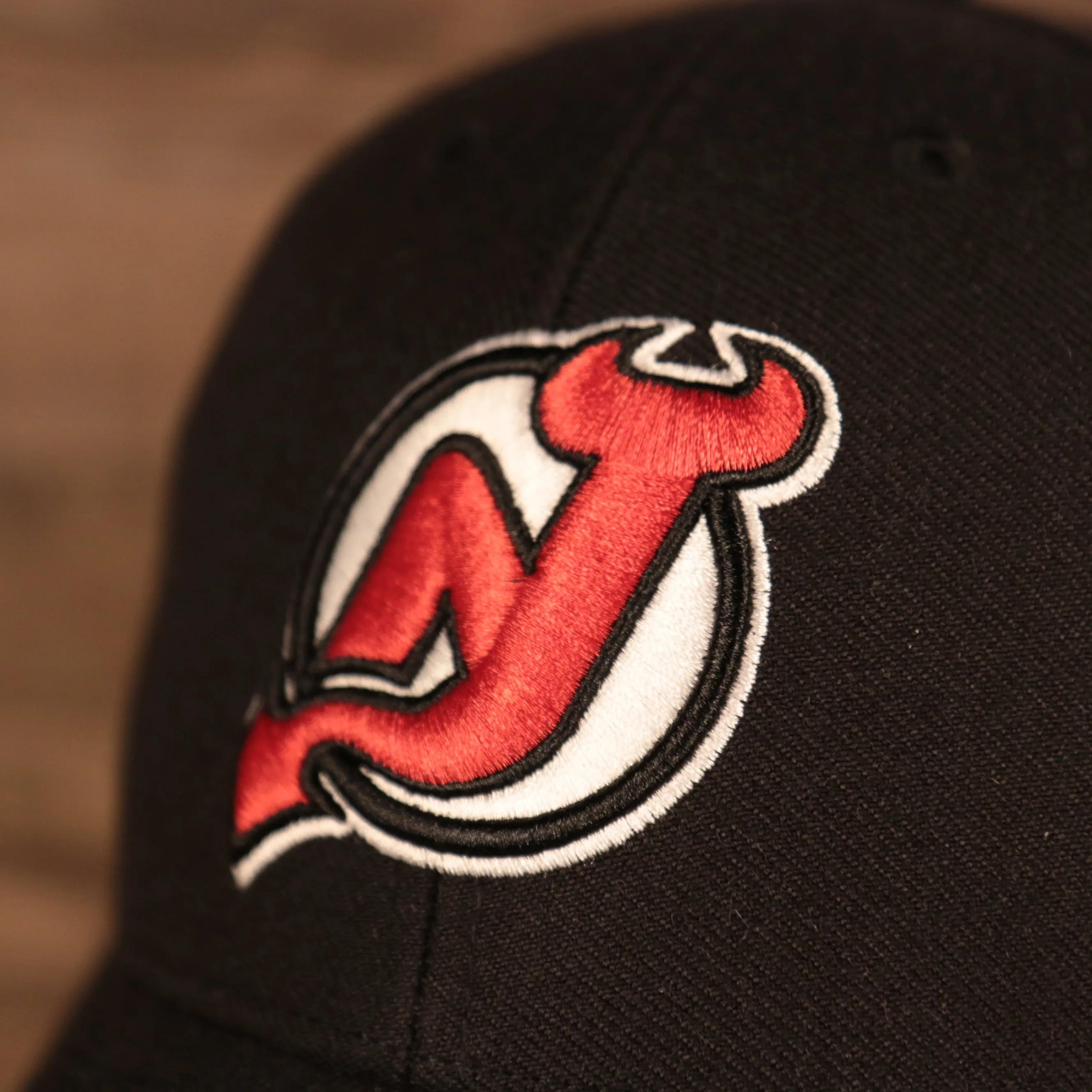 New Jersey Devils Black Grey Under Brim Adjustable Dad Hat