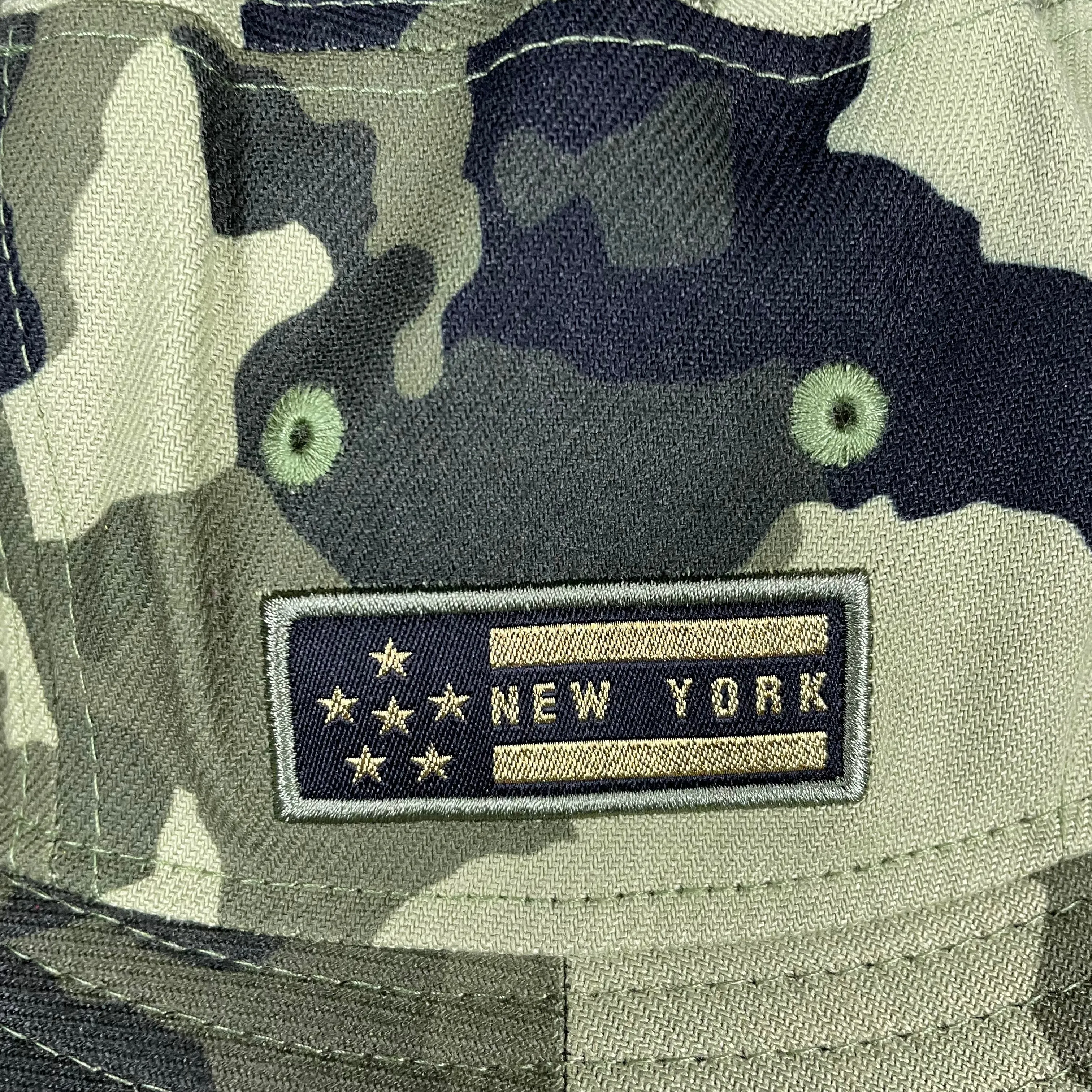 New York Yankees 2022 Armed Forces Day / Memorial Day Side Patch Boonie Bucket Hat | Camo