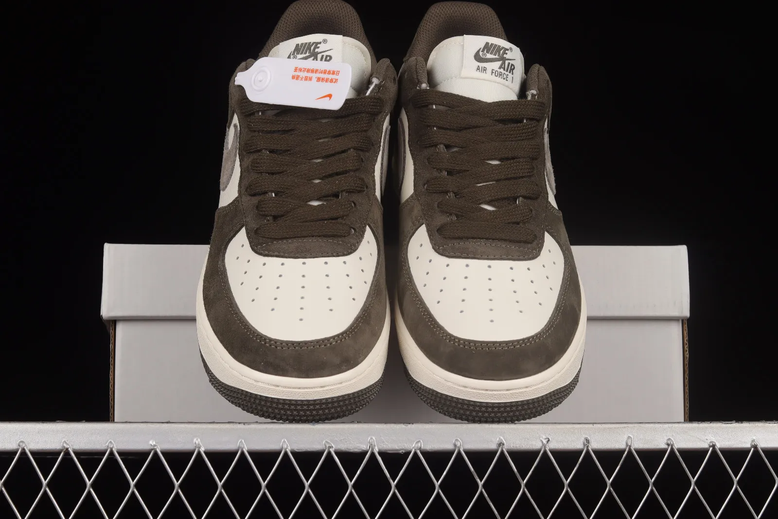 Nike Air Force 1 07 Low Dark Grey Brown White Shoes TU6995-396