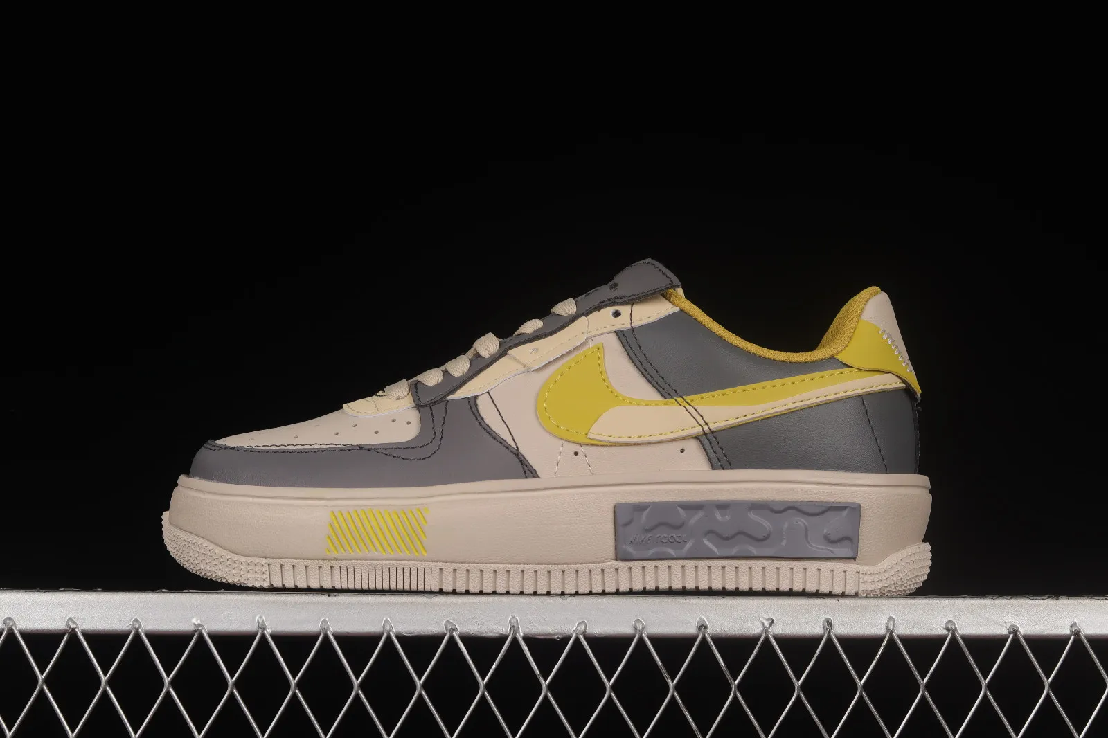 Nike Air Force 1 Fontanka Low Dark Wolf Grey Yellow CW6688-602