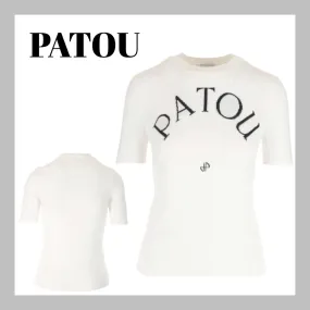 PATOU  |Casual Style Rib Blended Fabrics Street Style U-Neck Plain