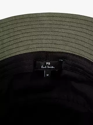 Paul Smith - Men's Hat PS Happy Bucket Hat in Military Green