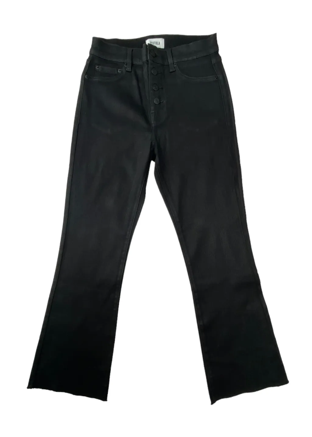 Pistola - Lennon - High Rise Cropped Boot Cut - Coated Black