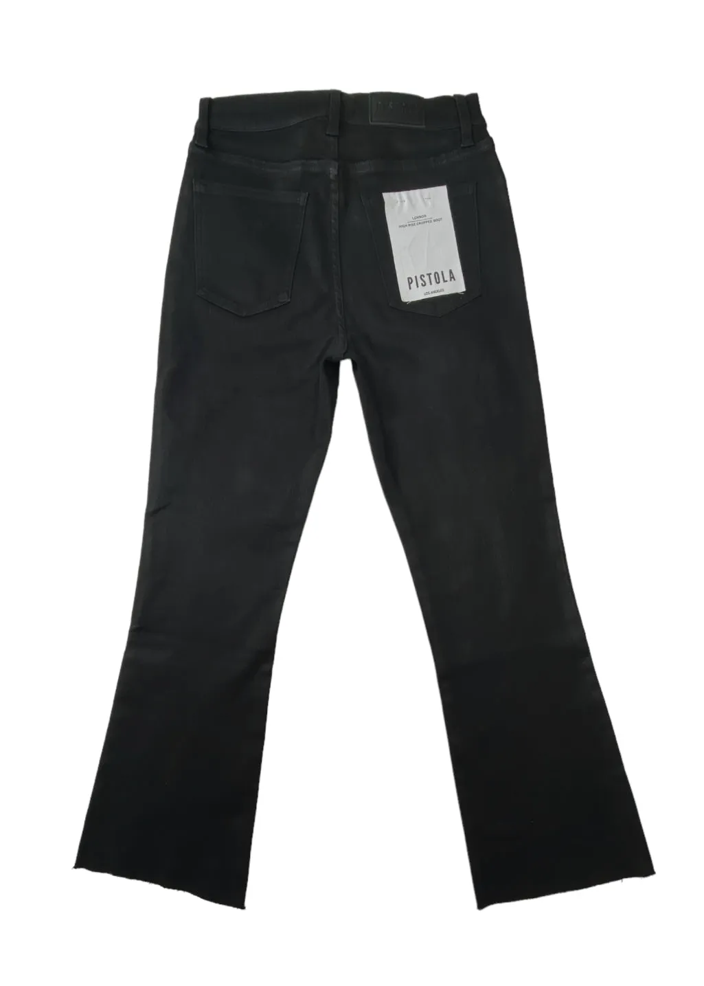 Pistola - Lennon - High Rise Cropped Boot Cut - Coated Black