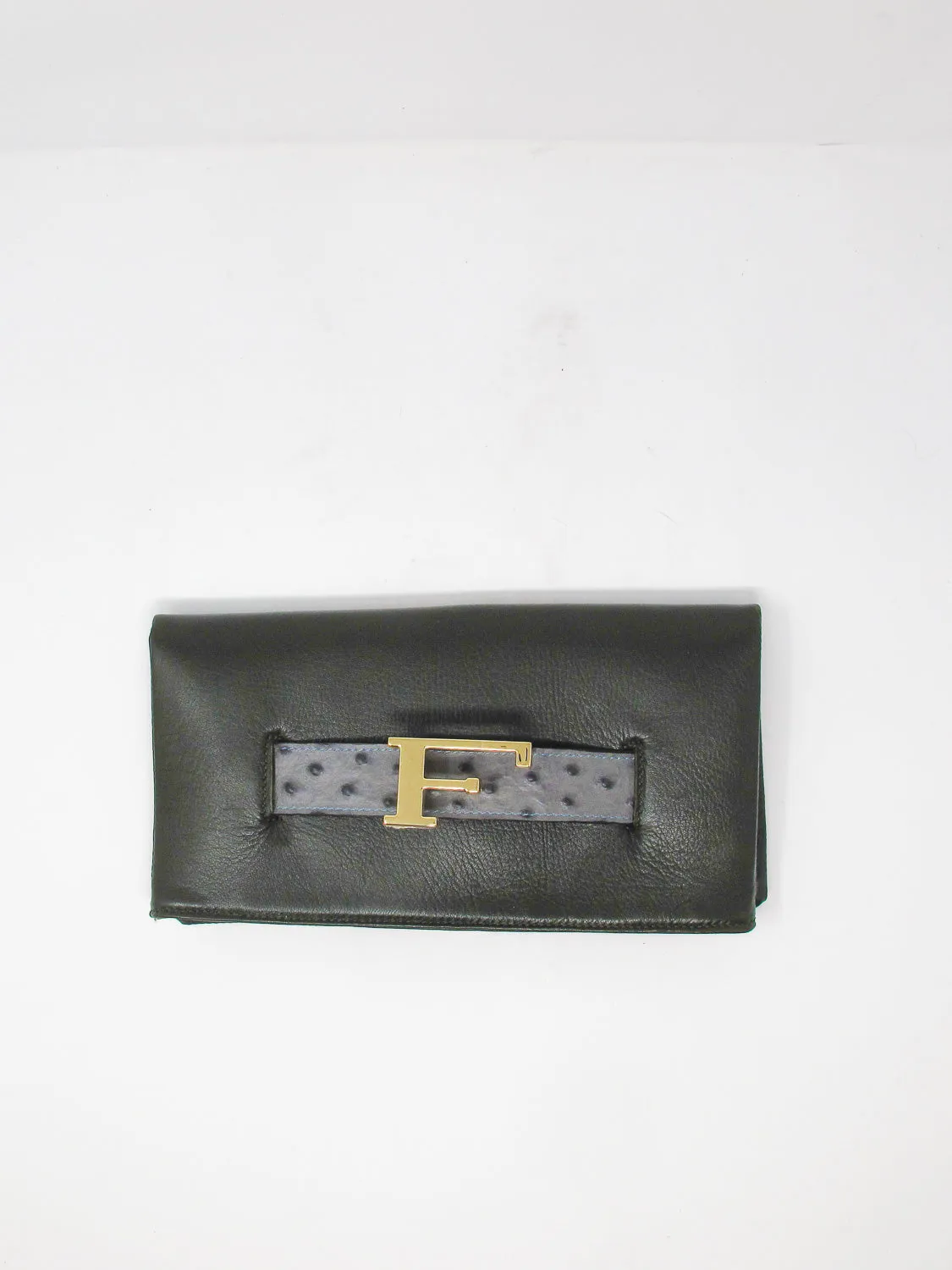 POCHETTE PELLE CON INIZIALE