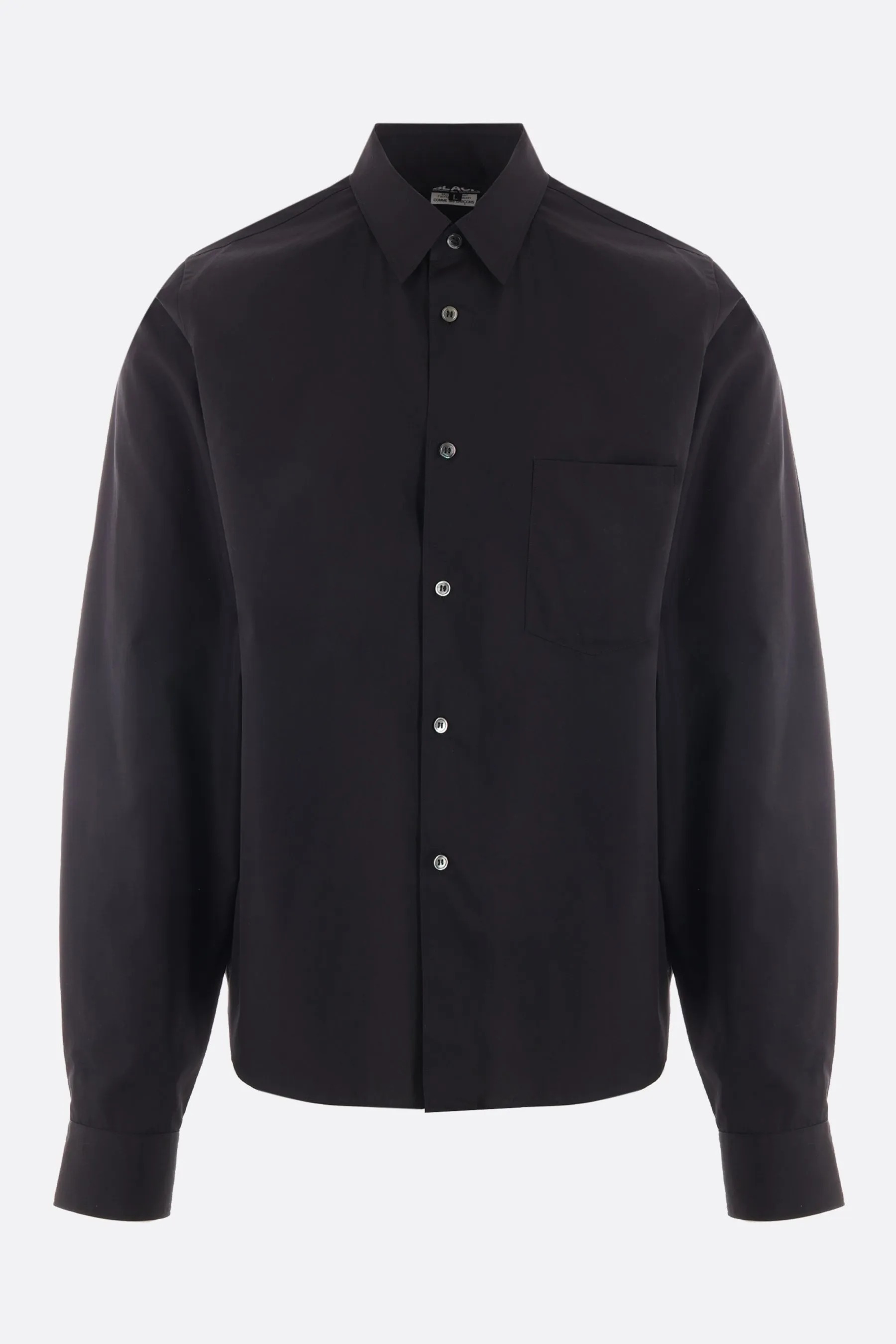 poplin shirt with cut-out details