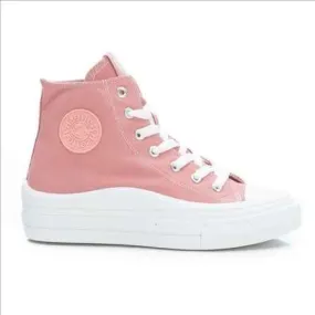 Refresh platform pink canvas hightop  boot