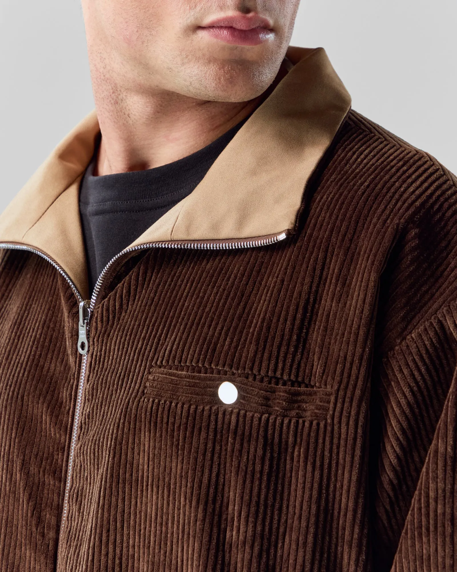 Reversible Corduroy Jacket | Tan / Espresso