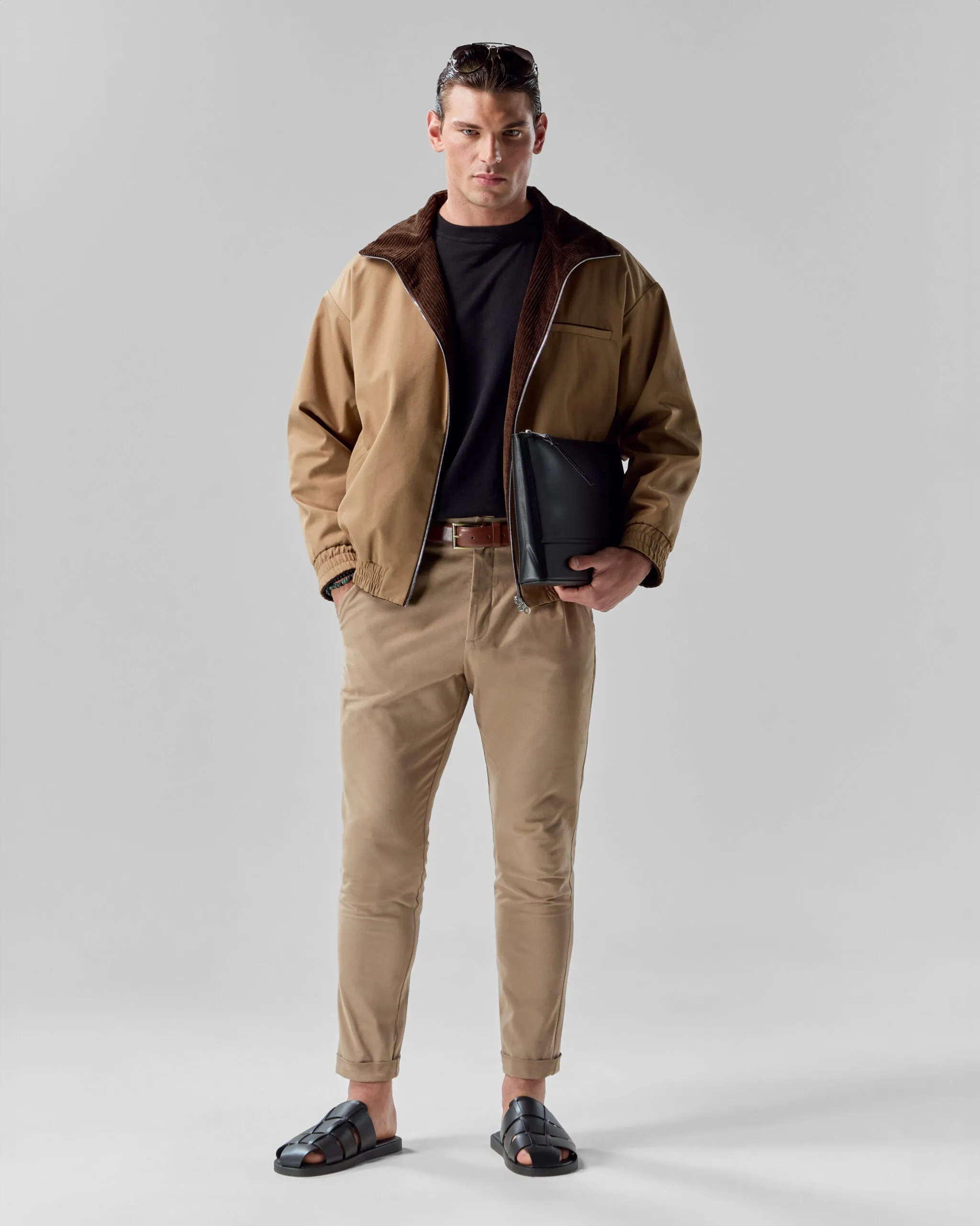 Reversible Corduroy Jacket | Tan / Espresso