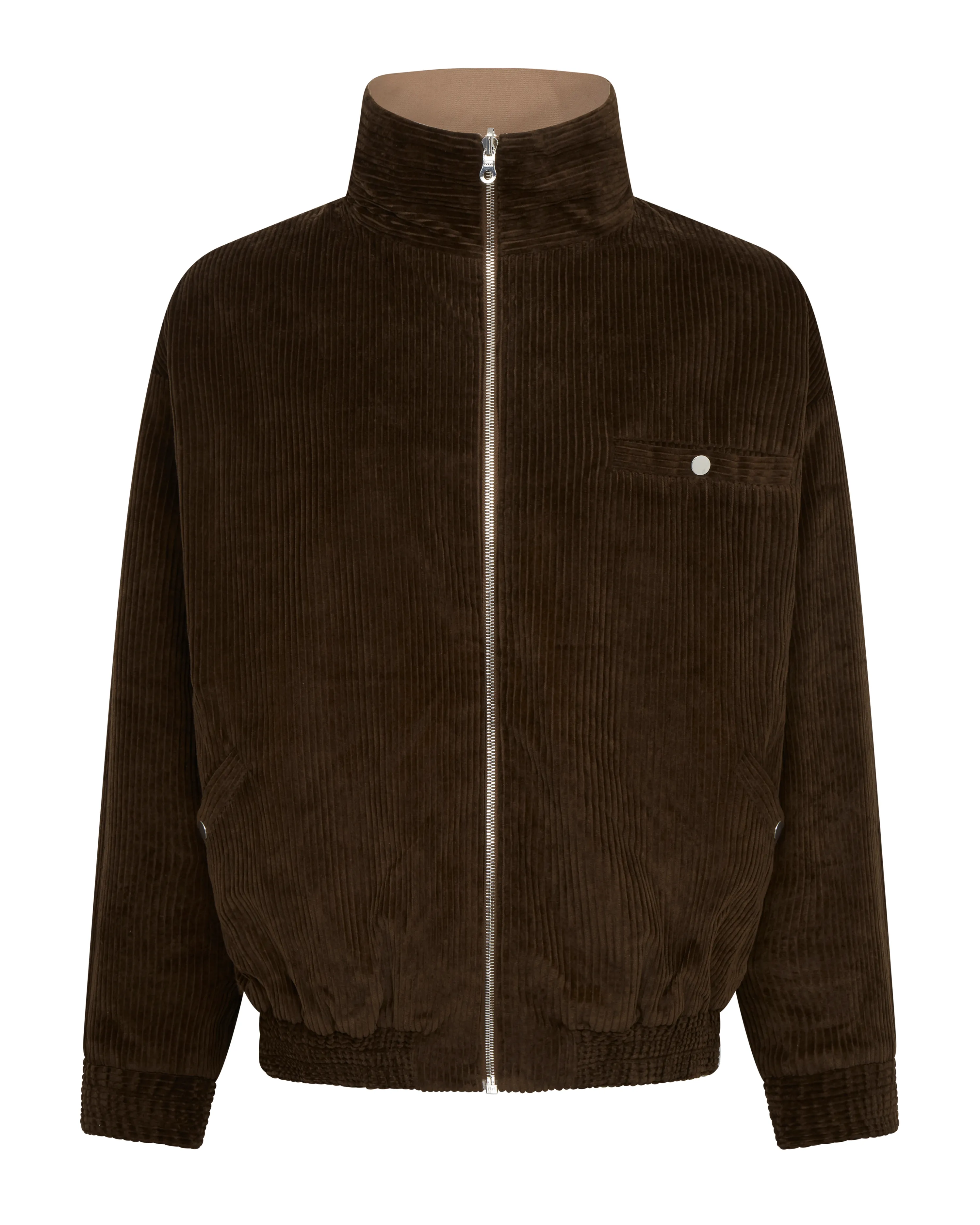 Reversible Corduroy Jacket | Tan / Espresso