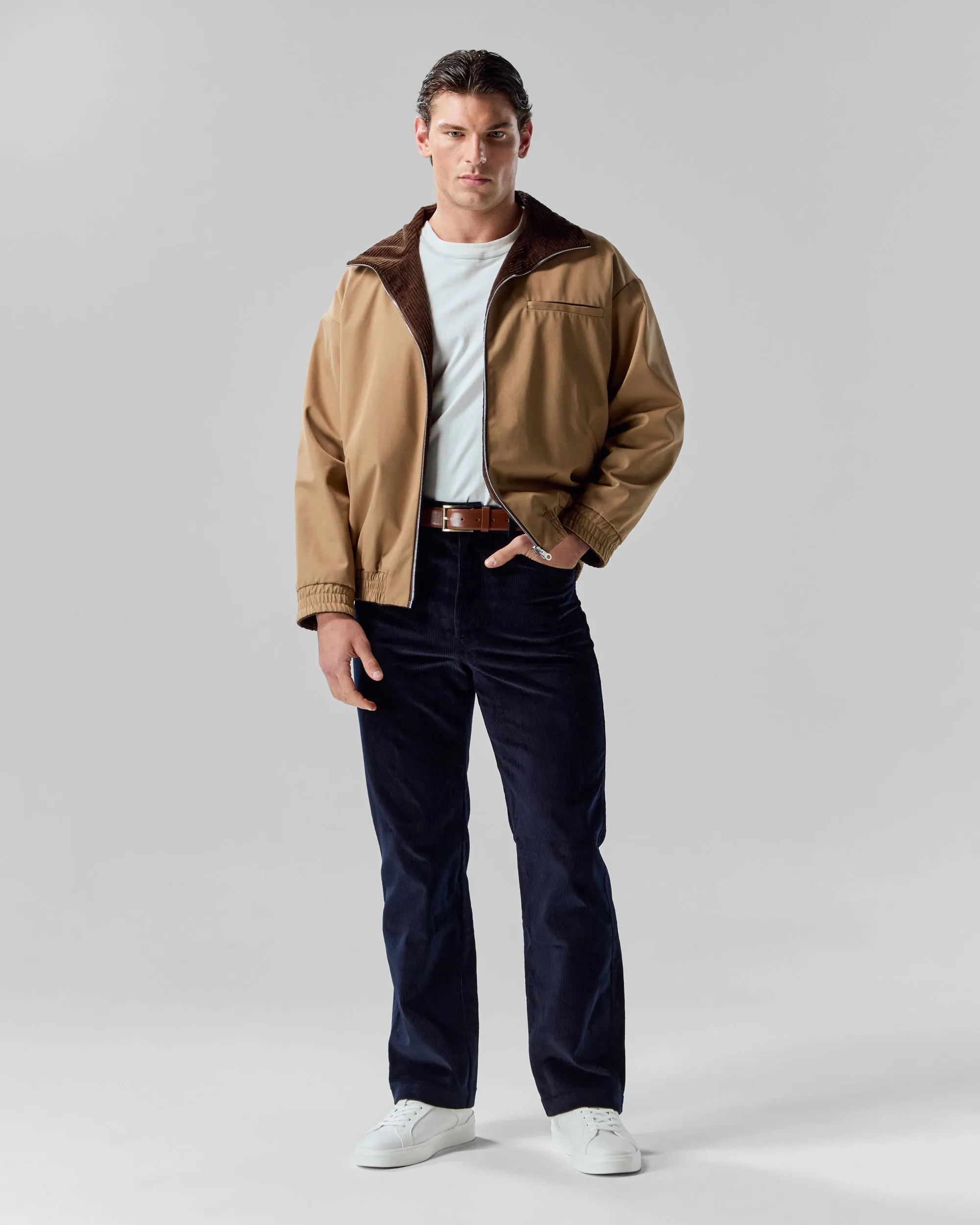 Reversible Corduroy Jacket | Tan / Espresso