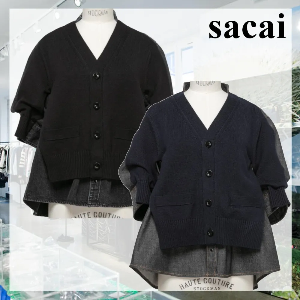 sacai  |Casual Style Blended Fabrics Street Style Plain Cotton