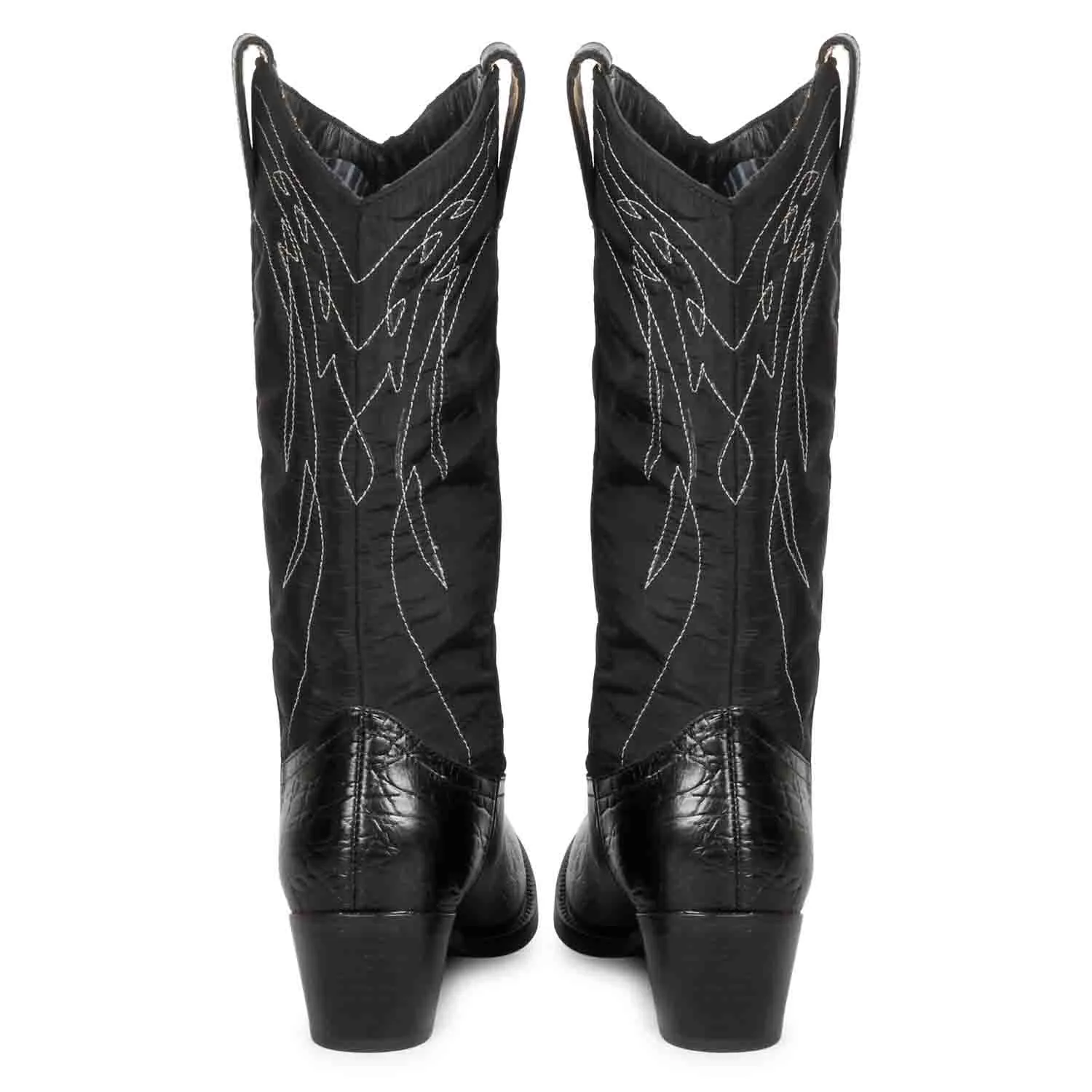 Saint Annette Stitched Leather Handcrafted Cowboy Boots