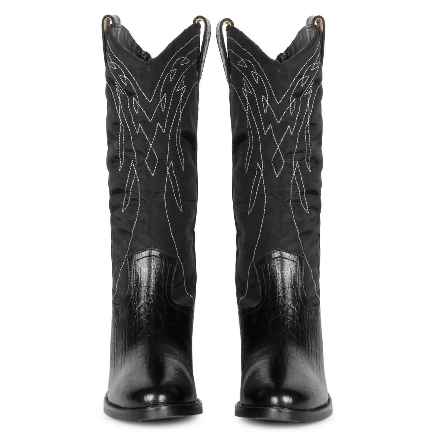 Saint Annette Stitched Leather Handcrafted Cowboy Boots