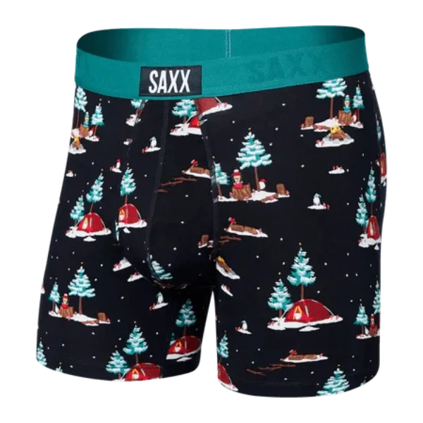 SAXX Men's Ultra Boxer Brief Underwear - Shine a Light Navy