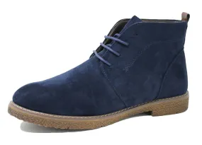 Scarpe polacchine uomo Blu scamosciati invernali eleganti Casual da 40 a 44