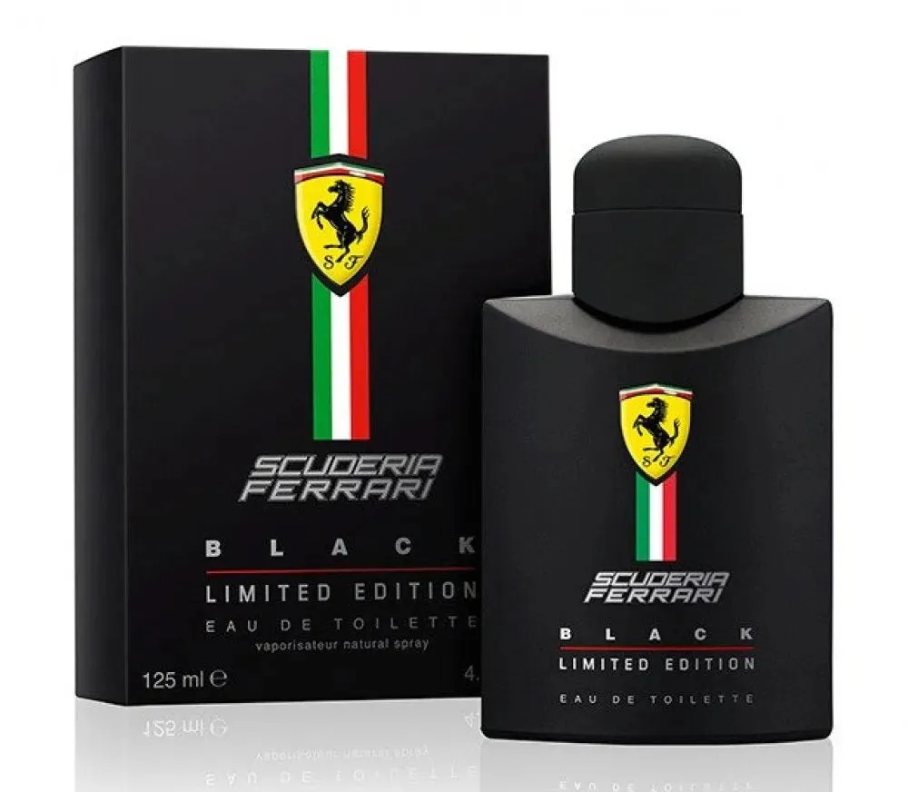 Scuderia Ferrari Black Limited Edition EDT Perfume Set for Men (125 ml x 2)