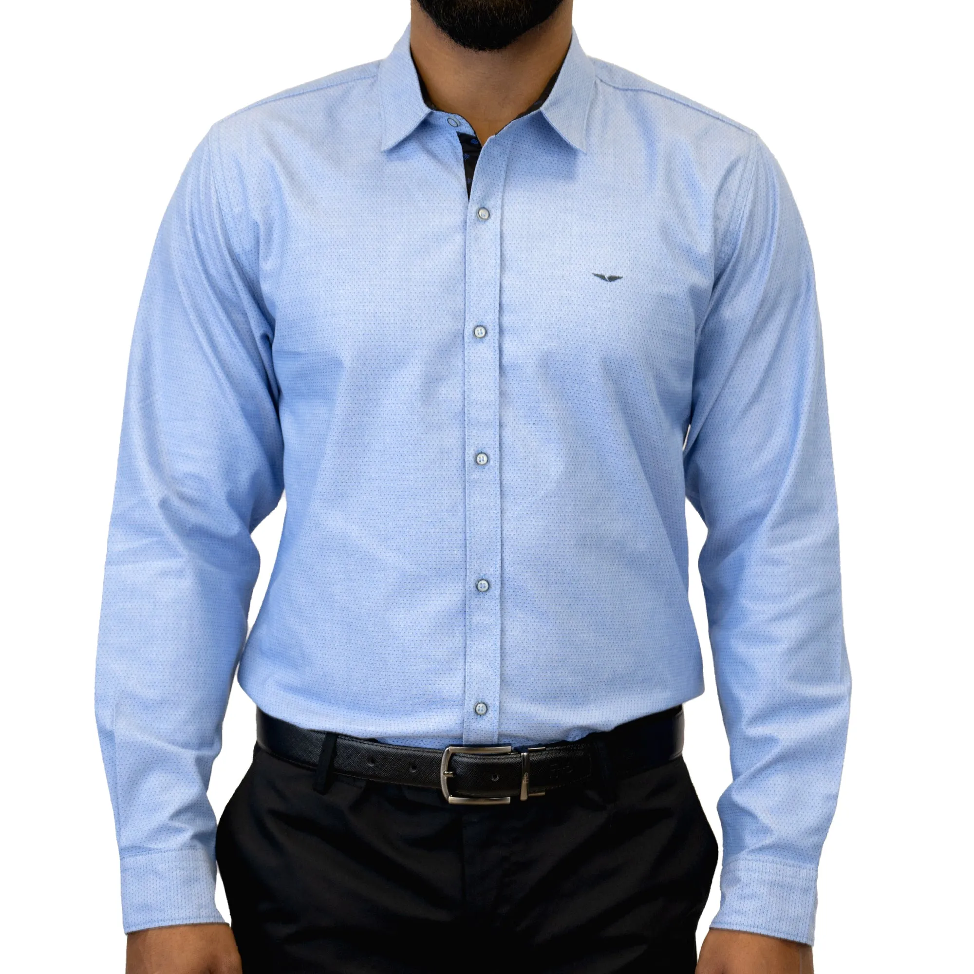 Seamless Blue Casual Shirt