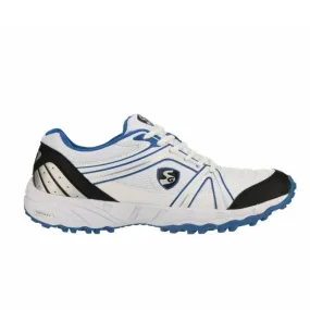 SG Unisex Steadler 5.0 Cricket Shoe (White/Royal Blue)