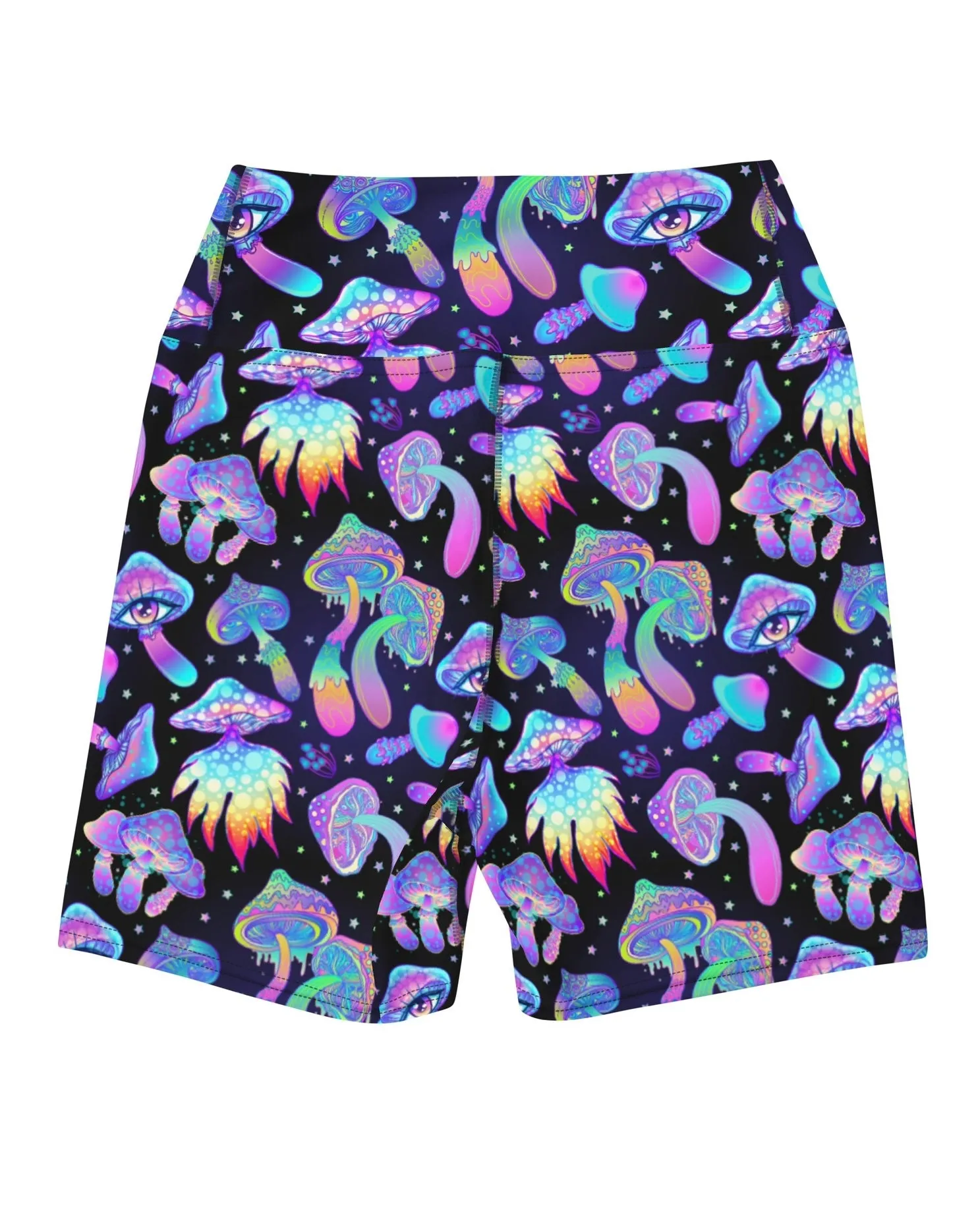 Shroomin Black Yoga Shorts