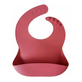 Silicone Waterproof Baby Bib — Sugar Coral