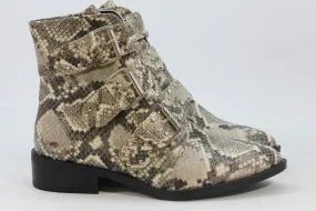 Steve New York Harmon Women's Snakeskin-Print Boots 7.5M(ZAP13149)